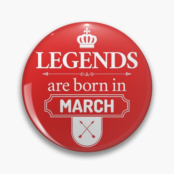 Item preview, Legends Are Born In March | Birthday Gift | designed and sold by Minimalwiz.