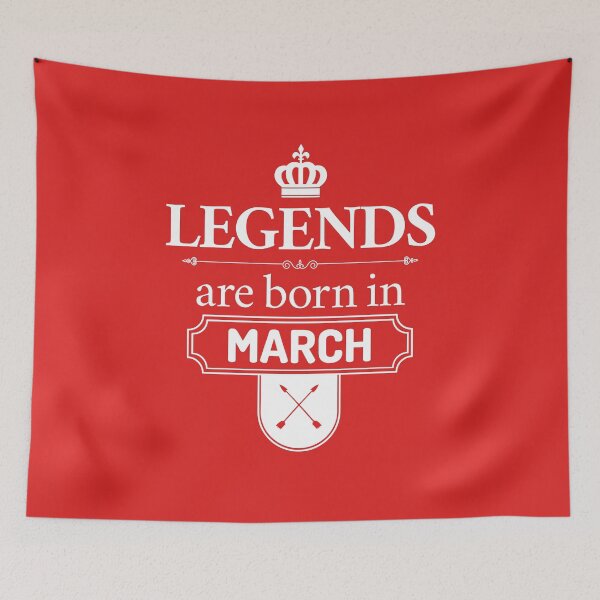 Item preview, Legends Are Born In March | Birthday Gift | designed and sold by Minimalwiz.