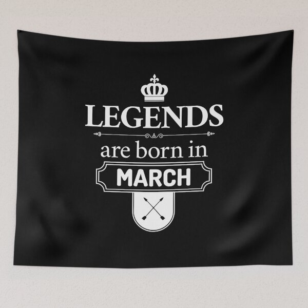 Item preview, Legends Are Born In March | Birthday Gift | designed and sold by Minimalwiz.