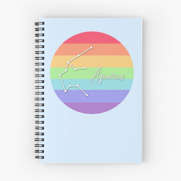 Item preview, Aquarius Zodiac Sign With Pride Colours designed and sold by tinyteacups.