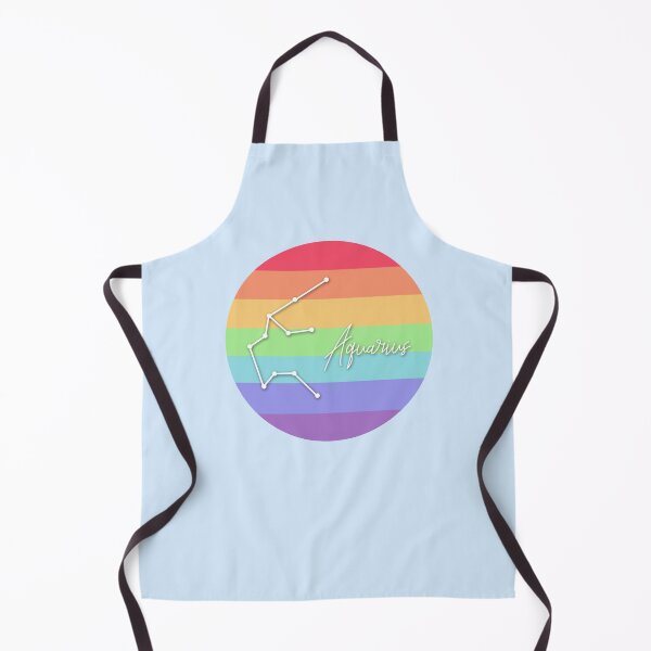 Item preview, Aquarius Zodiac Sign With Pride Colours designed and sold by tinyteacups.