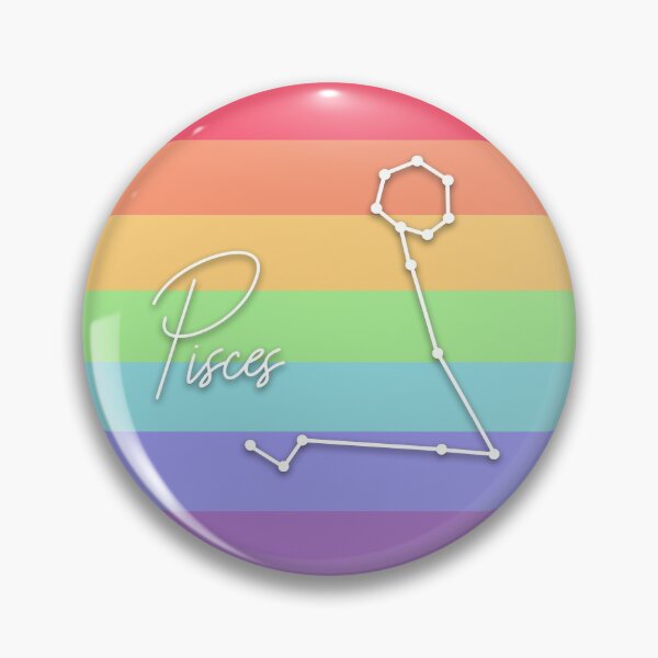 Item preview, Pisces Zodiac Sign With Pride Colours designed and sold by tinyteacups.