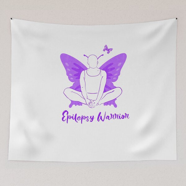 Item preview, purple butterfly emoji cute kawaii epilepsy awareness designed and sold by TeesKeeper.