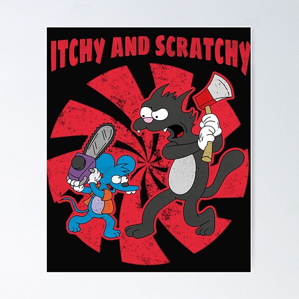 Simpsons - Itchy & Scratchy Bite and Fight Decal 