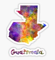 Guatemala in watercolor Sticker