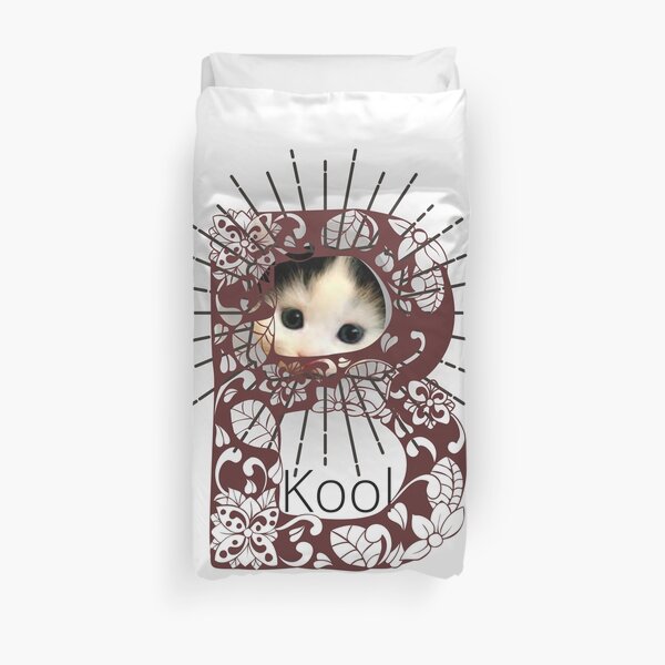 The Burgandy-B-Kool-The Kitten- Delicate Florals/Graphic Arts by Prishea Duvet Cover