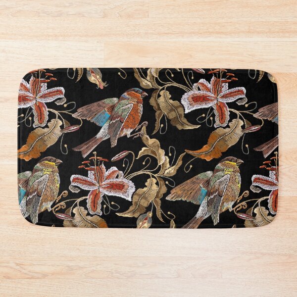 Item preview, Beautiful tiger lily flowers and bullfinch birds designed and sold by matrioshka.