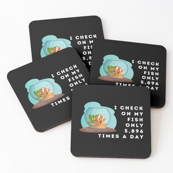 Item preview, I chec on my fish just a few times a day designed and sold by Learntobeamom.