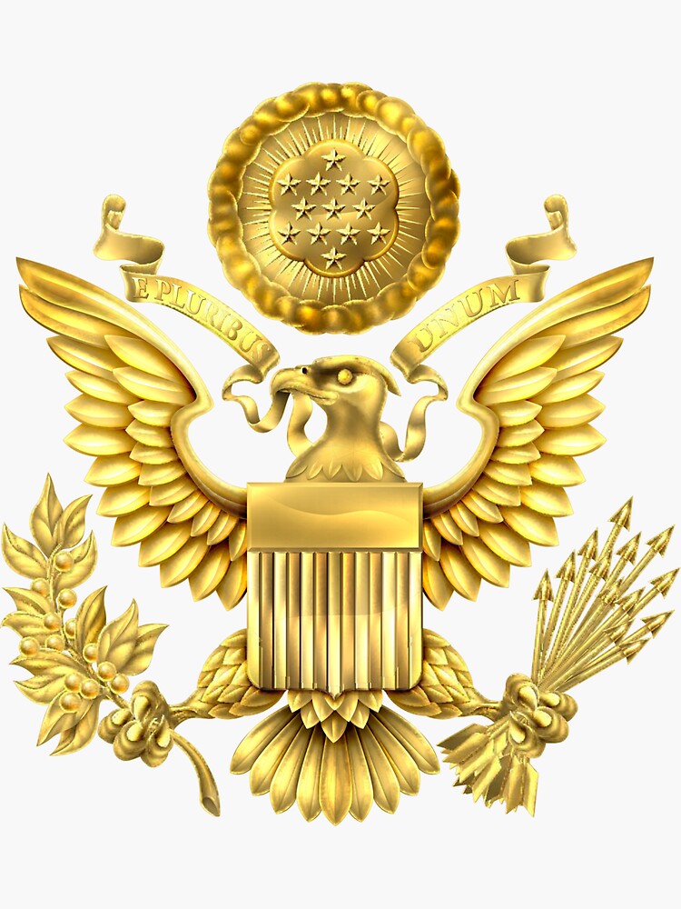 "US Presidential Seal Eagle" Sticker for Sale by Fioranoclthing Redbubble