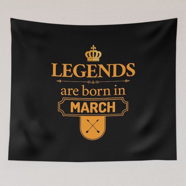 Item preview, Legends Are Born In March | Birthday Gift | designed and sold by Minimalwiz.