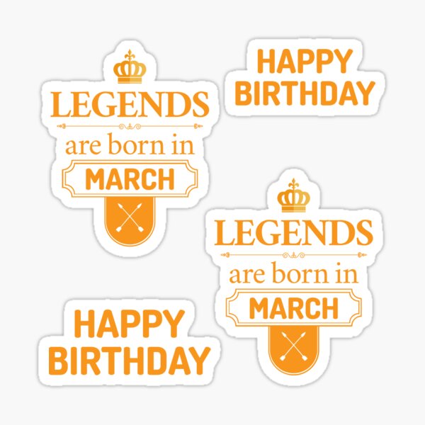 Fishing Legend Born on March Birthday Gift' Sticker