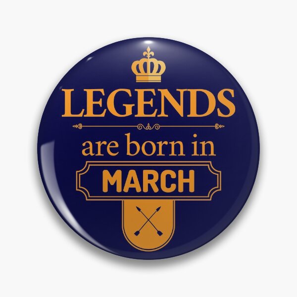Item preview, Legends Are Born In March | Birthday Gift | designed and sold by Minimalwiz.