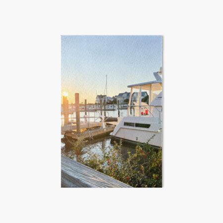 Waterscape Dock Boathouse Boat Nautical Seascape NC Coast