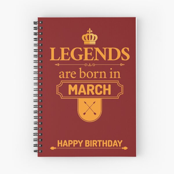 Item preview, Legends Are Born In March | Birthday Gift | designed and sold by Minimalwiz.