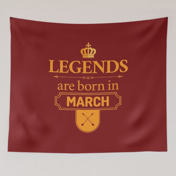 Item preview, Legends Are Born In March | Birthday Gift | designed and sold by Minimalwiz.