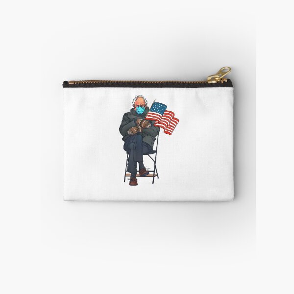 Aperçu de l'œuvre Bernie Sanders Mittens Meme Inauguration Drapeau Américain créée et vendue par vickiknopp.