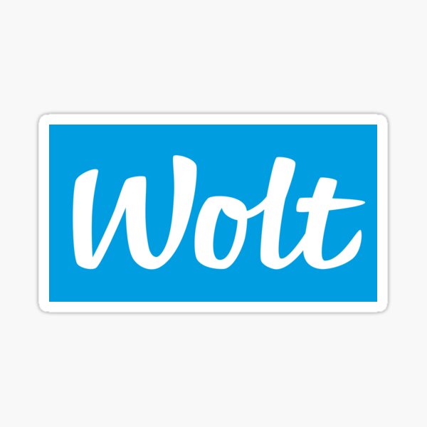 Wolt logo blue Food Delivery Sticker by ARTemSPL