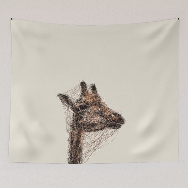 Item preview, Giraffe Scribble Illustration designed and sold by scribbleisme.