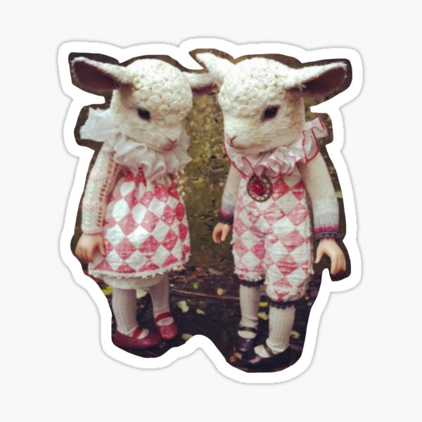 cute lambs Sticker