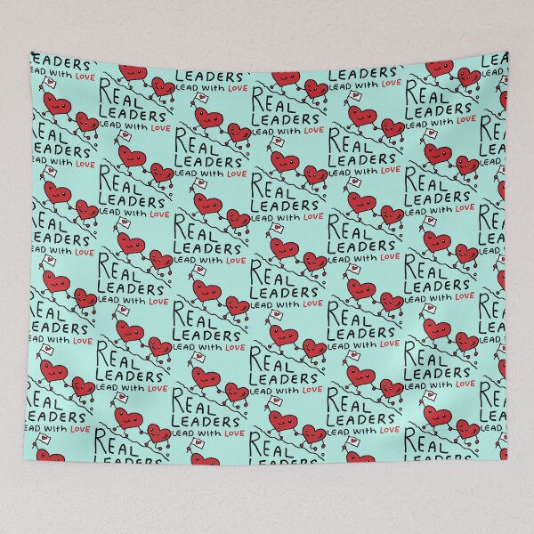 Item preview, Real leaders lead with love designed and sold by happysketchy.