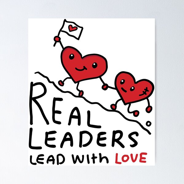 Item preview, Real leaders lead with love designed and sold by happysketchy.