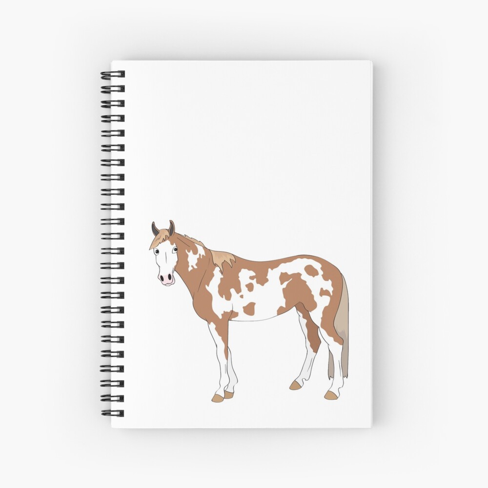 Cartoon of Tonto the paint gelding Spiral Notebook