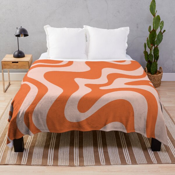 Item preview, Liquid Swirl Abstract Pattern in Orange and Pale Blush designed and sold by kierkegaard.