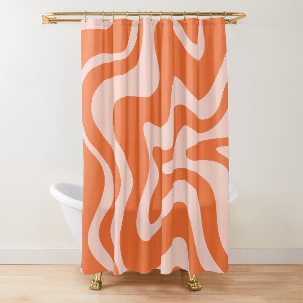 Item preview, Liquid Swirl Abstract Pattern in Orange and Pale Blush designed and sold by kierkegaard.