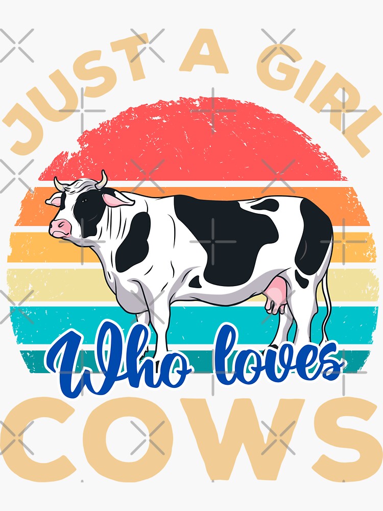 I'm Just A Girl Who Loves Cows Sticker| Cute Cow Sticker | Floral Cow Gift  | Gift for Cow Lover | Co…See more I'm Just A Girl Who Loves Cows Sticker