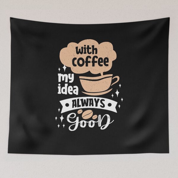 Item preview, With Coffee My Idea Always Good -Coffee puns  designed and sold by shivani21061993.