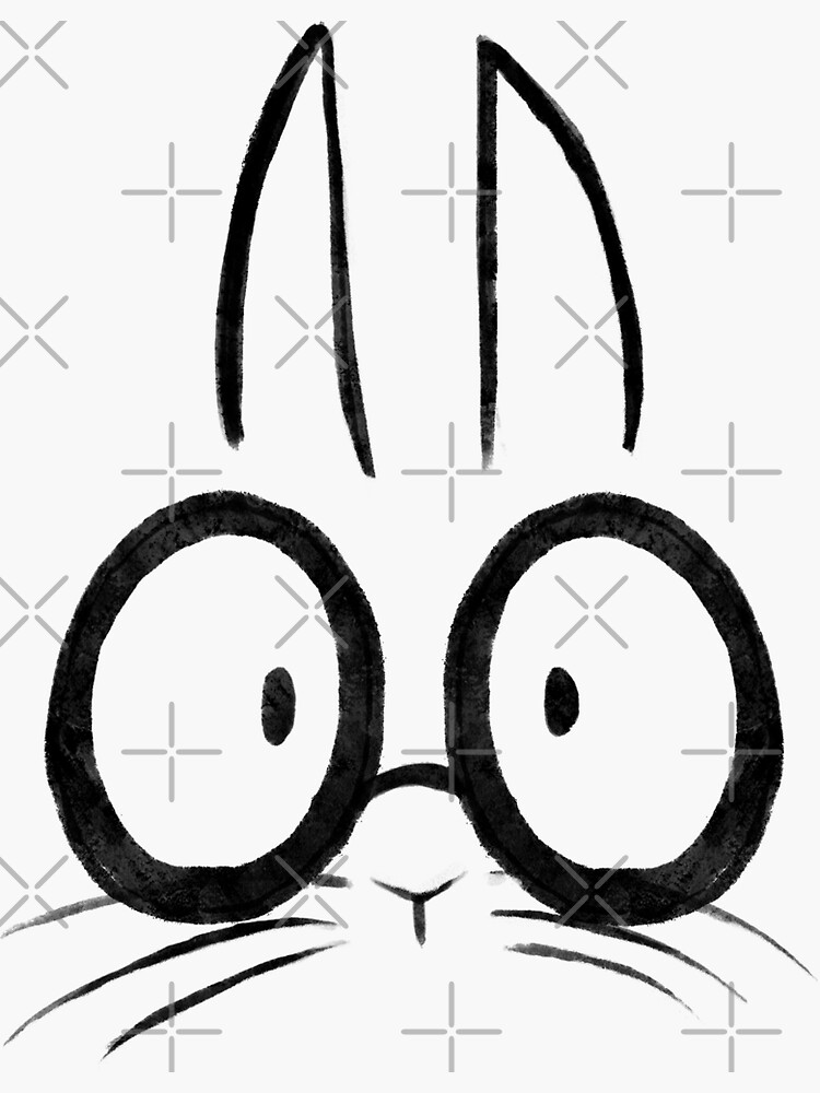 Thumbnail 3 of 3, Sticker, Glasses Bunnies - Nerdy designed and sold by tinaschofield.