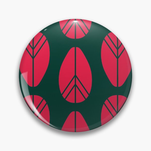 Item preview, Mid-century Leaf Pattern Burgundy designed and sold by BAYSTALT.