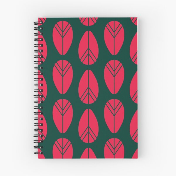 Item preview, Mid-century Leaf Pattern Burgundy designed and sold by BAYSTALT.