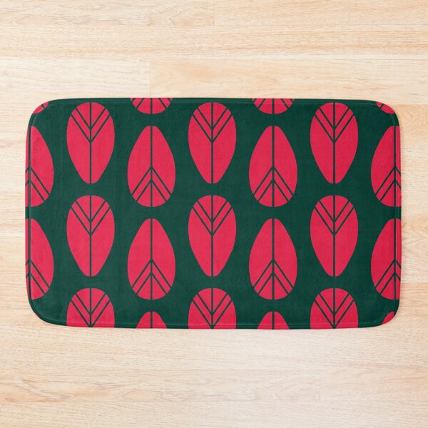 Item preview, Mid-century Leaf Pattern Burgundy designed and sold by BAYSTALT.