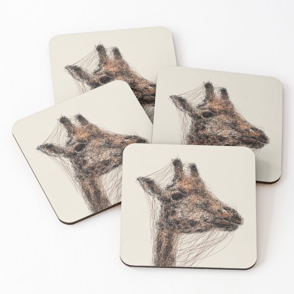 Item preview, Giraffe Scribble Illustration designed and sold by scribbleisme.