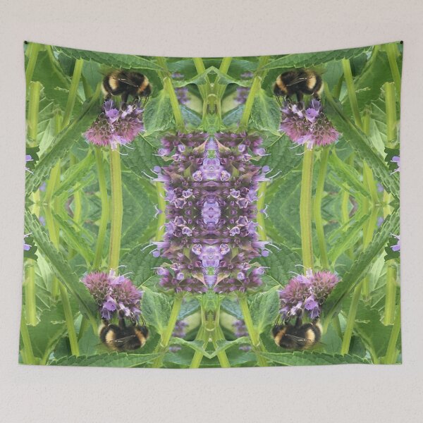 Item preview, Bee Bumbling Green in the Blue Fortune and Summertime Sun designed and sold by RoseAromas.