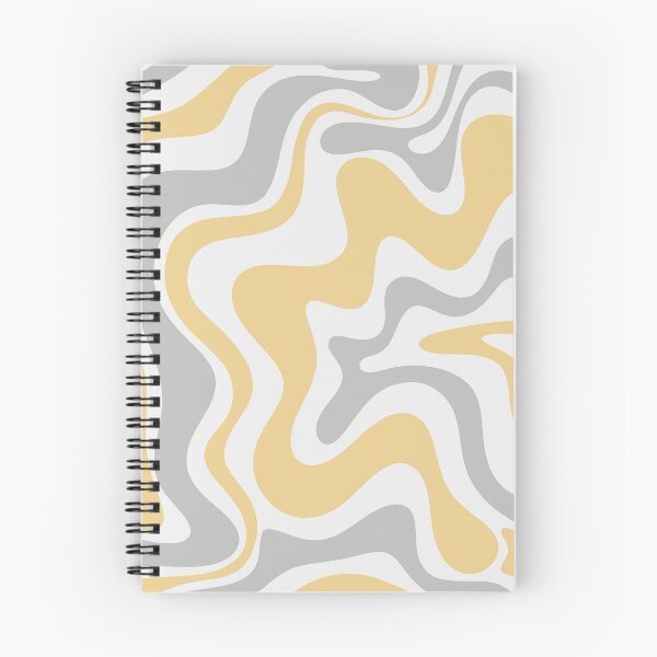 Item preview, Liquid Swirl Contemporary Abstract in Pale Grey and Light Mustard Yellow designed and sold by kierkegaard.