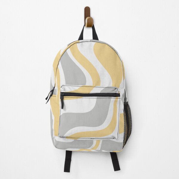 Item preview, Liquid Swirl Contemporary Abstract in Pale Grey and Light Mustard Yellow designed and sold by kierkegaard.