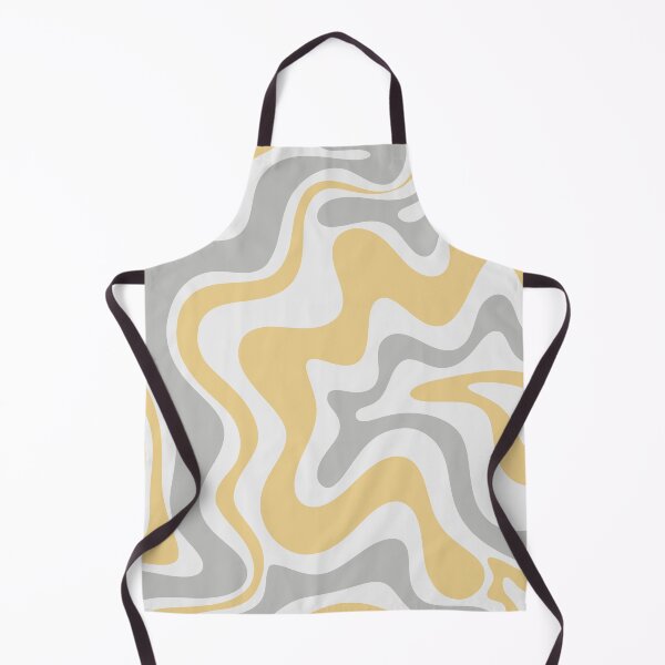 Item preview, Liquid Swirl Contemporary Abstract in Pale Grey and Light Mustard Yellow designed and sold by kierkegaard.