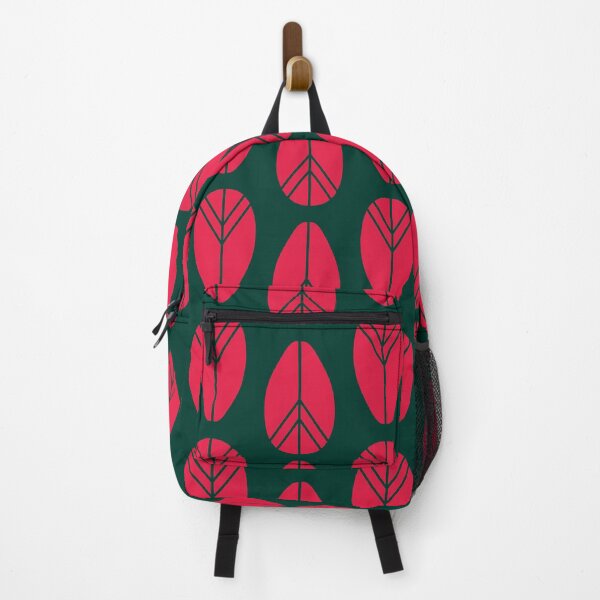 Item preview, Mid-century Leaf Pattern Burgundy designed and sold by BAYSTALT.