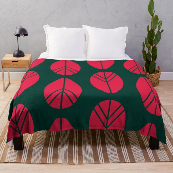 Item preview, Mid-century Leaf Pattern Burgundy designed and sold by BAYSTALT.
