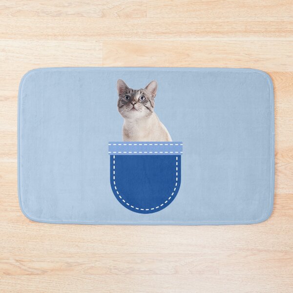 Item preview, Silver Grey Cat in Pocket  designed and sold by leBoosh-Designs.