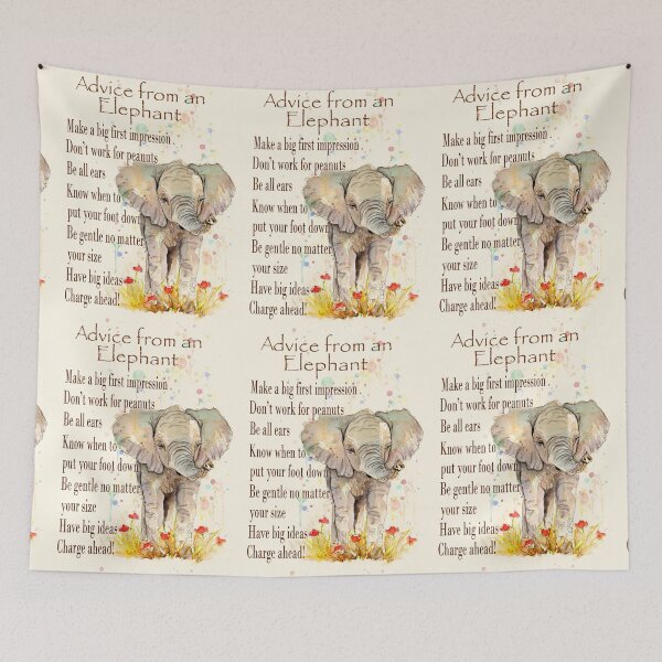 Item preview, Advice from an Elephant SKY designed and sold by loveislovestore.