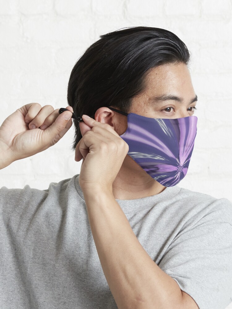 Alternate view of Multicolored unique everlasting pattern. Fractal purple lovers Mask