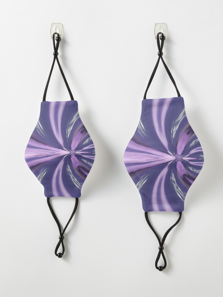 Alternate view of Multicolored unique everlasting pattern. Fractal purple lovers Mask