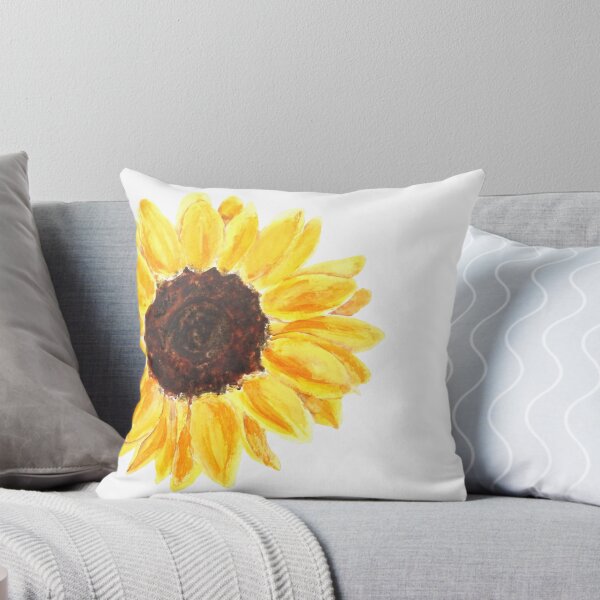 Item preview, hand painted one yellow sunflower watercolor designed and sold by SelenePaintings .