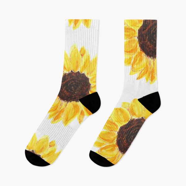 Item preview, hand painted one yellow sunflower watercolor designed and sold by ColorandColor.