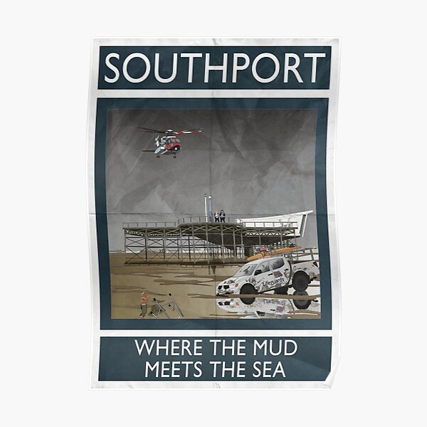 Southport Seaside Szenen Print Poster A4 A3 A2 A1 Southport Seaside Szenen Print Poster A4 A3 A2 A1