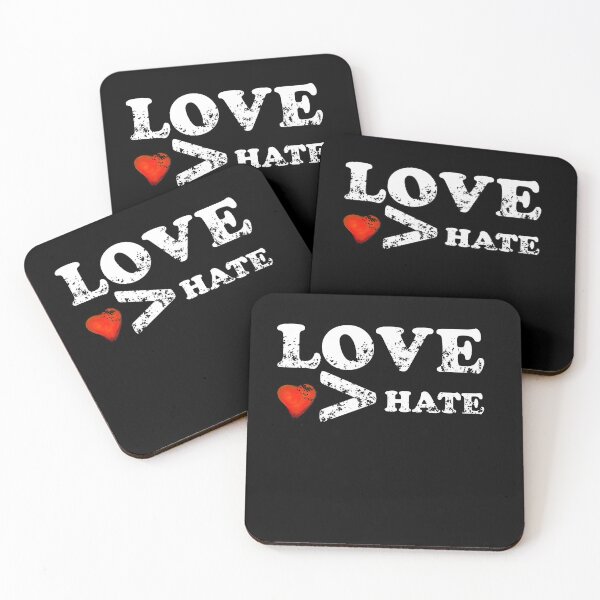 Item preview, Love is greater than hate, stressed love heart and letters designed and sold by Magpie Attack.