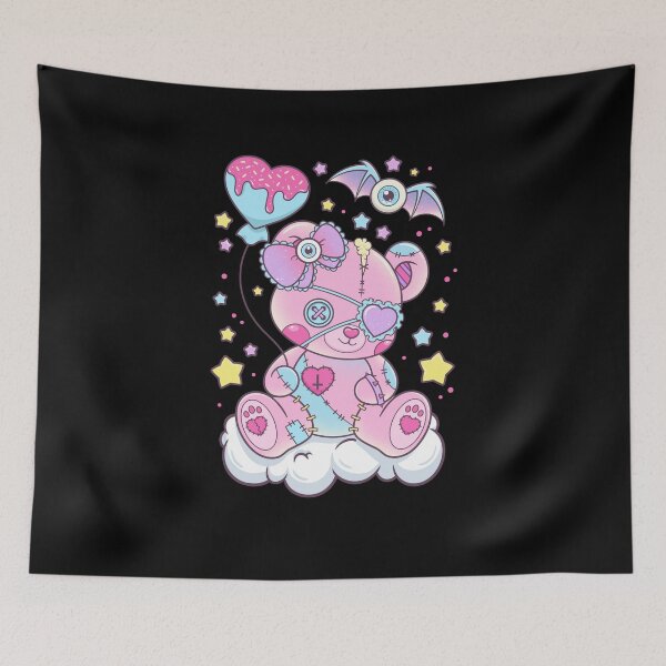 Item preview, Copy of Kawaii Pastel Goth Cute Creepy Teddy Bear designed and sold by cchiaw.